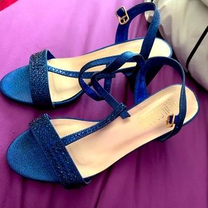 Blue Rhinestone Shoes